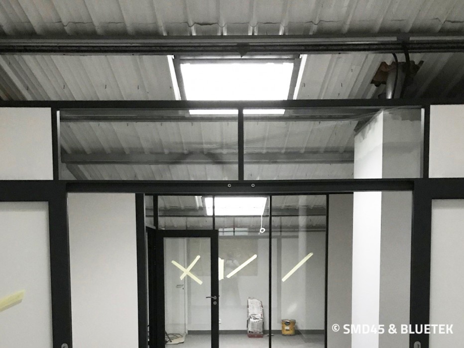 Rendu intérieur d'un lanterneau Steel Inside en toiture sté Rocal (chantier)