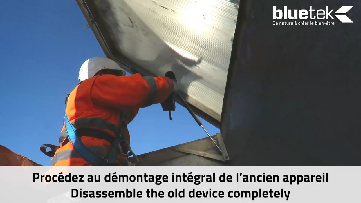 Image actualité Bluetek vidéo Bluebac Pneu Réno lanterneau pour la rénovation toiture amiante ciment