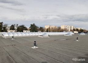 Rénovation Voile-Dôme en toiture concession automobile